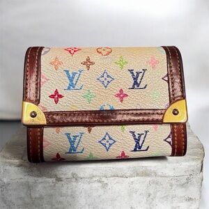 Louis Vuitton Cream Multicolor Monogram Wallet